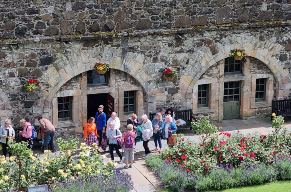 u3a members outside historic building in Stirling