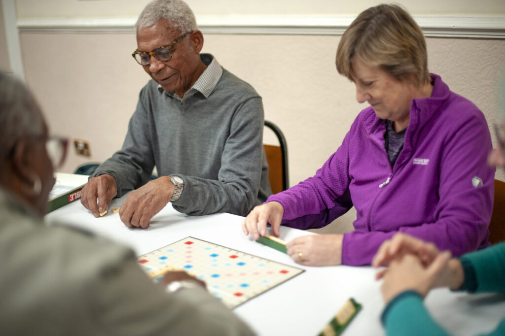 people playing scrabble